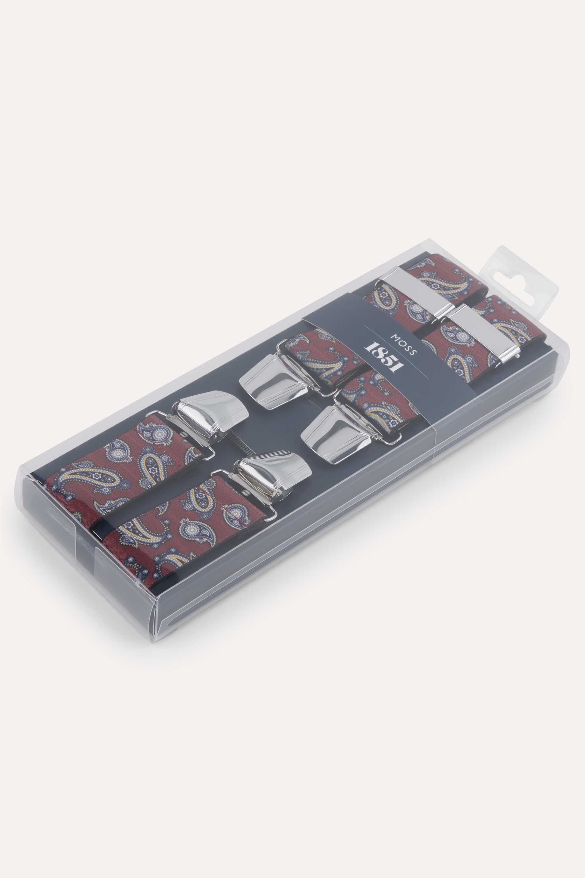 Wine Paisley Clip-On Braces   Buy Online at Moss