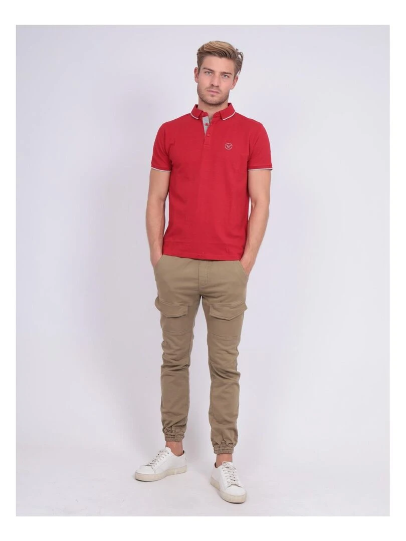 Polo pur coton PADOG   Rouge