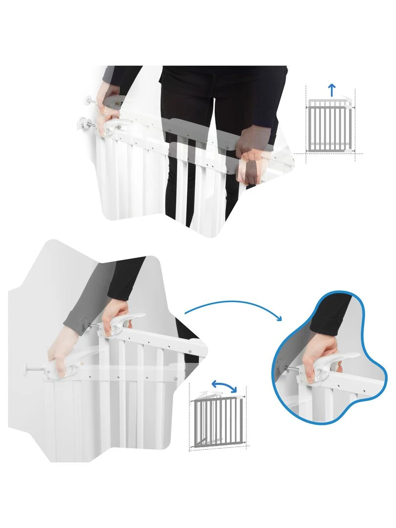 Barrière De Sécurité Extensible 'deco Pop Badabulle'   Blanc