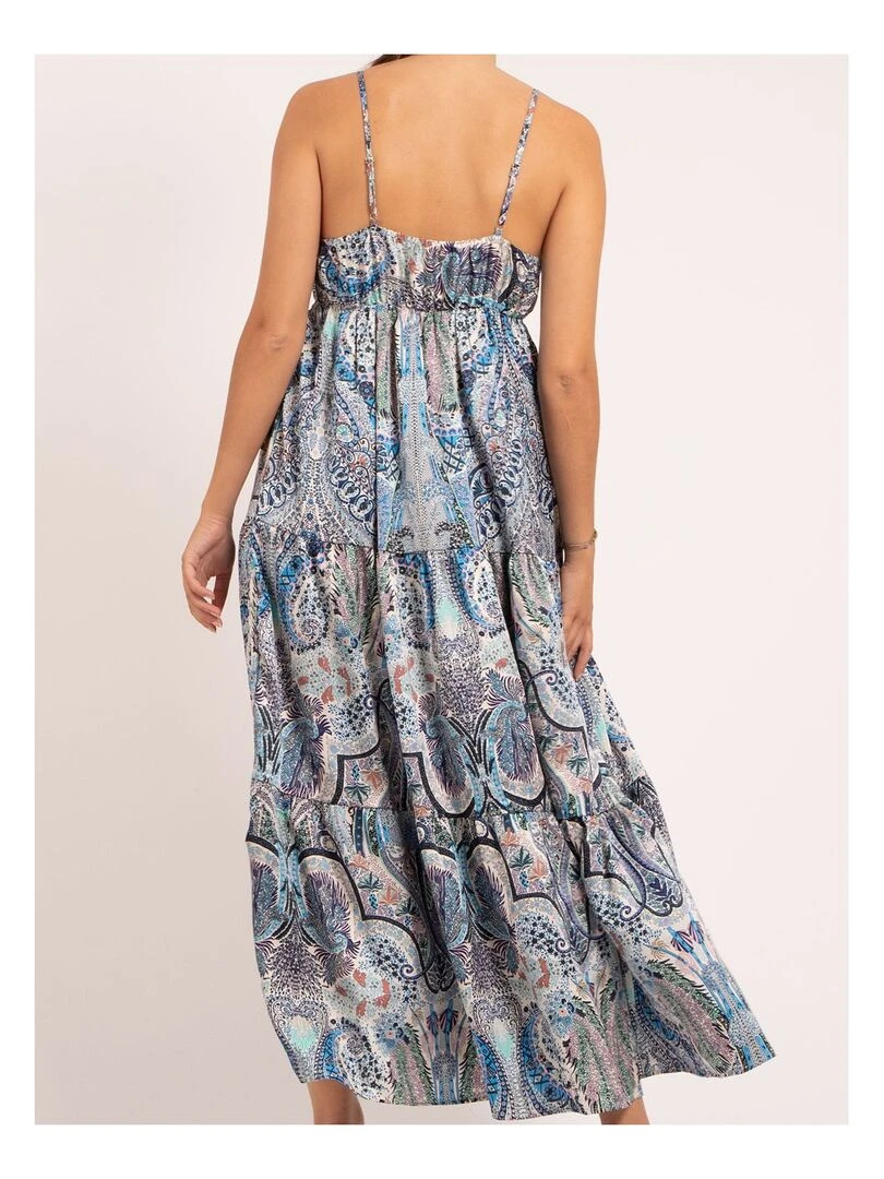 Robe longue motifs IANECK Bleu