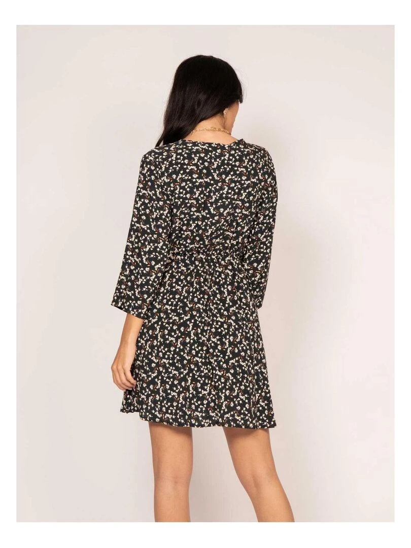 Robe courte portefeuille motifs INEO Noir