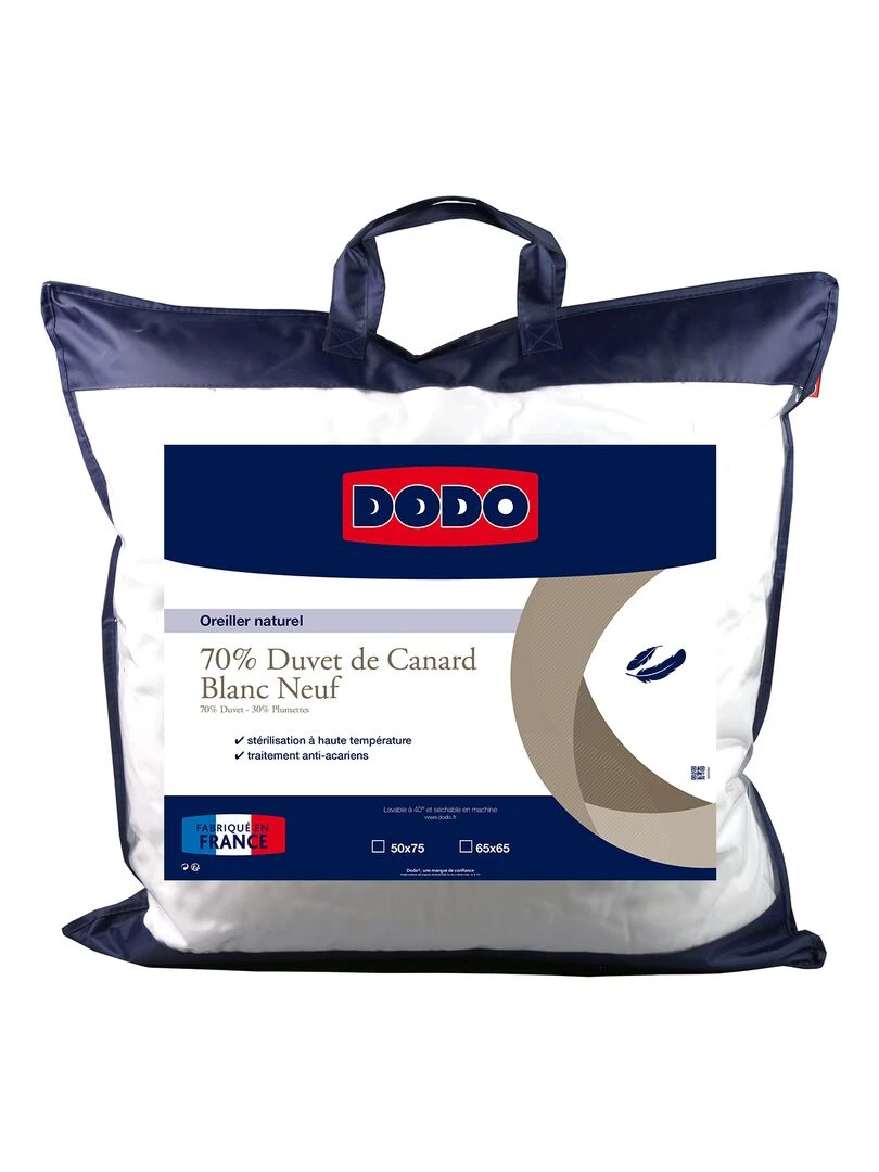 DODO   Oreiller naturel 70% duvet de Canard   Blanc