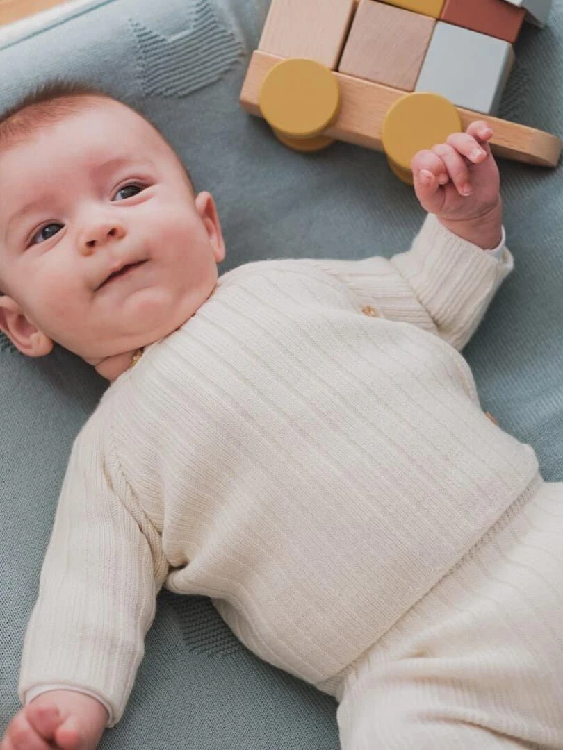 Brassière en laine   Rétro   Ecru