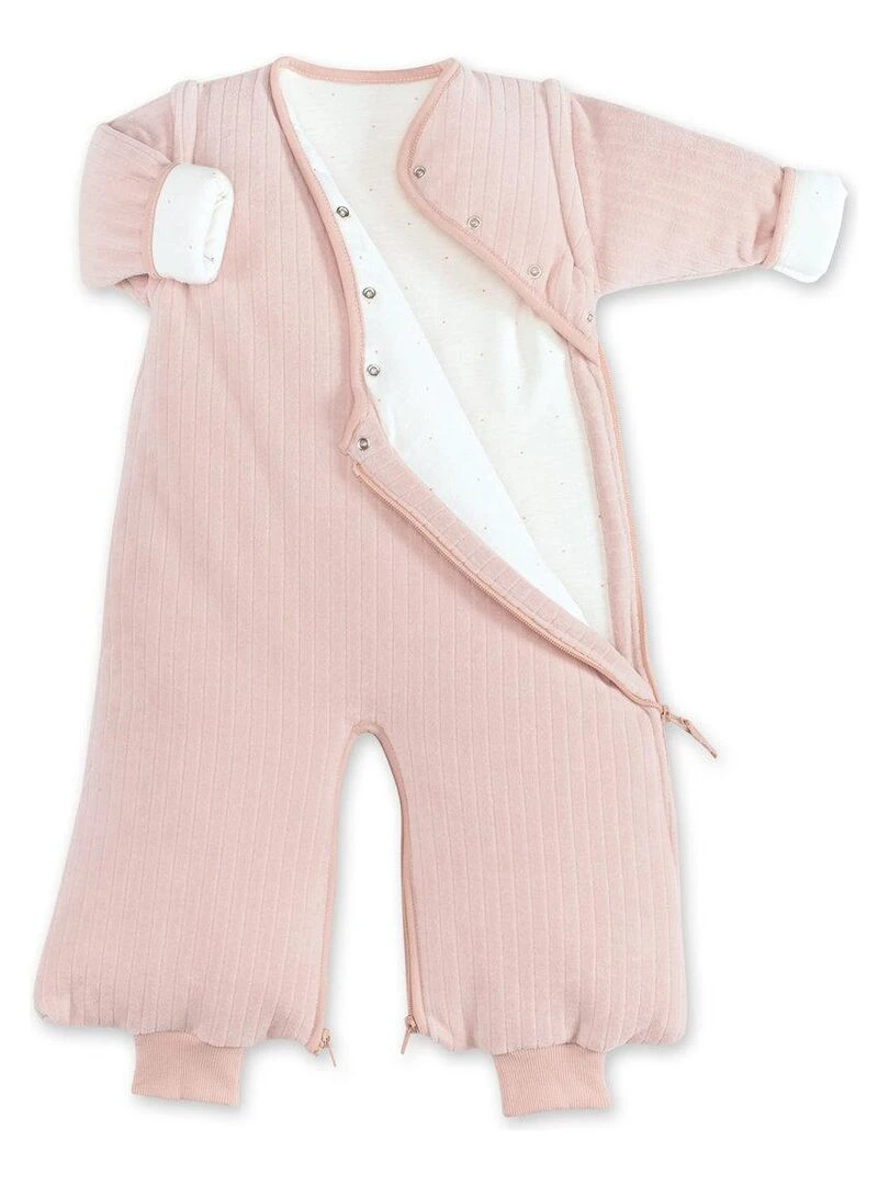 Bemini Gigoteuse jambes séparables Pady velvet et jersey Rose clair