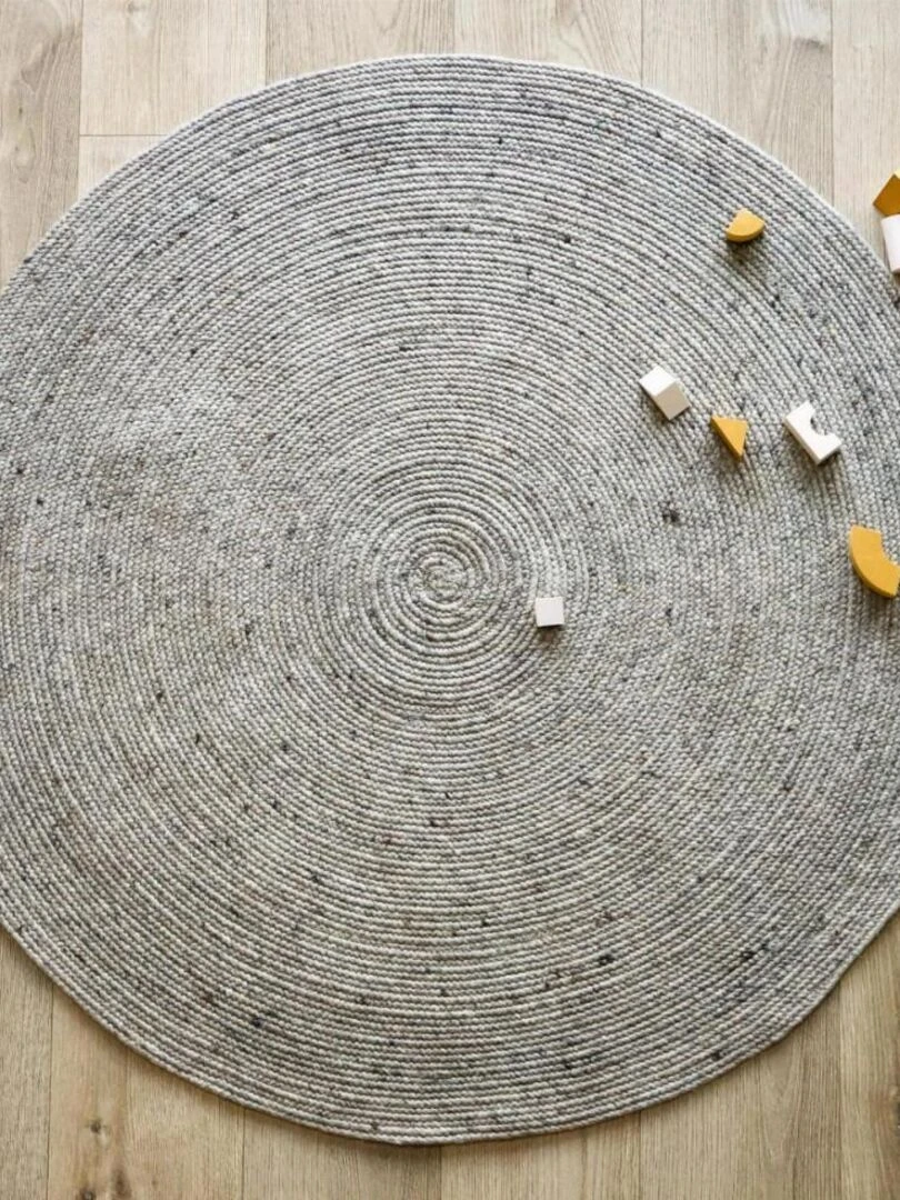 Tapis Coton Neethu Grey par Nattiot   Ø 160 cm   Nattiot   Gris
