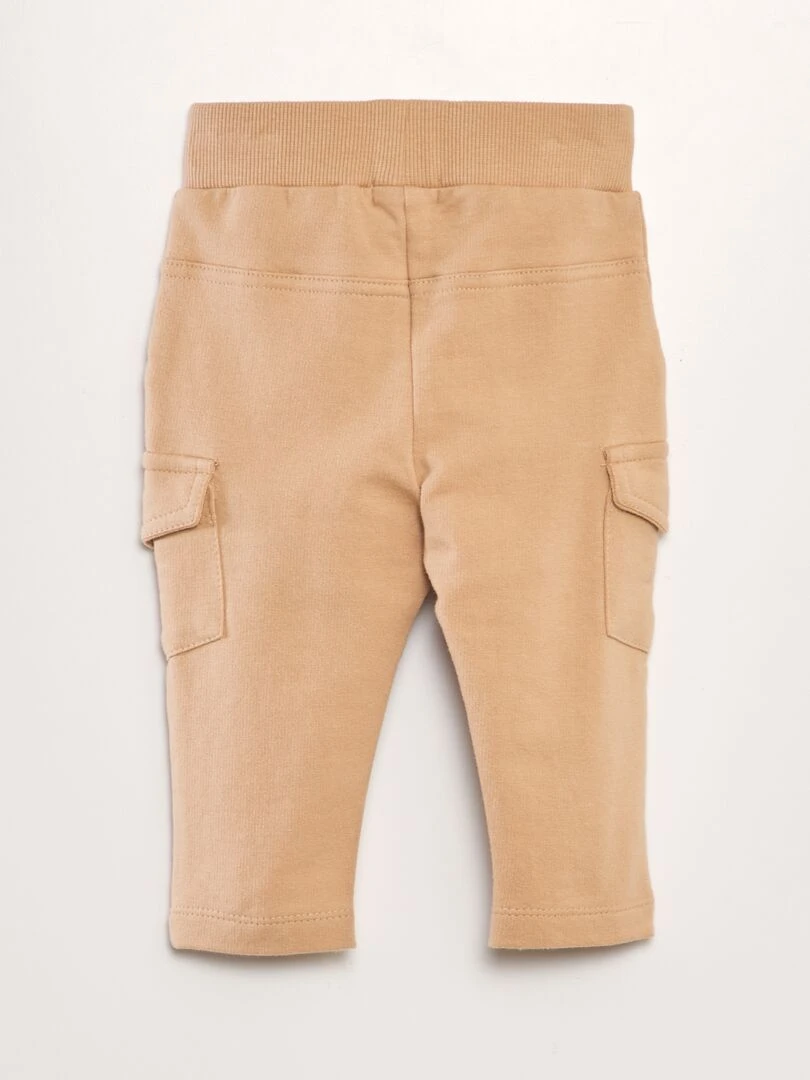 Jogging en molleton fin Beige