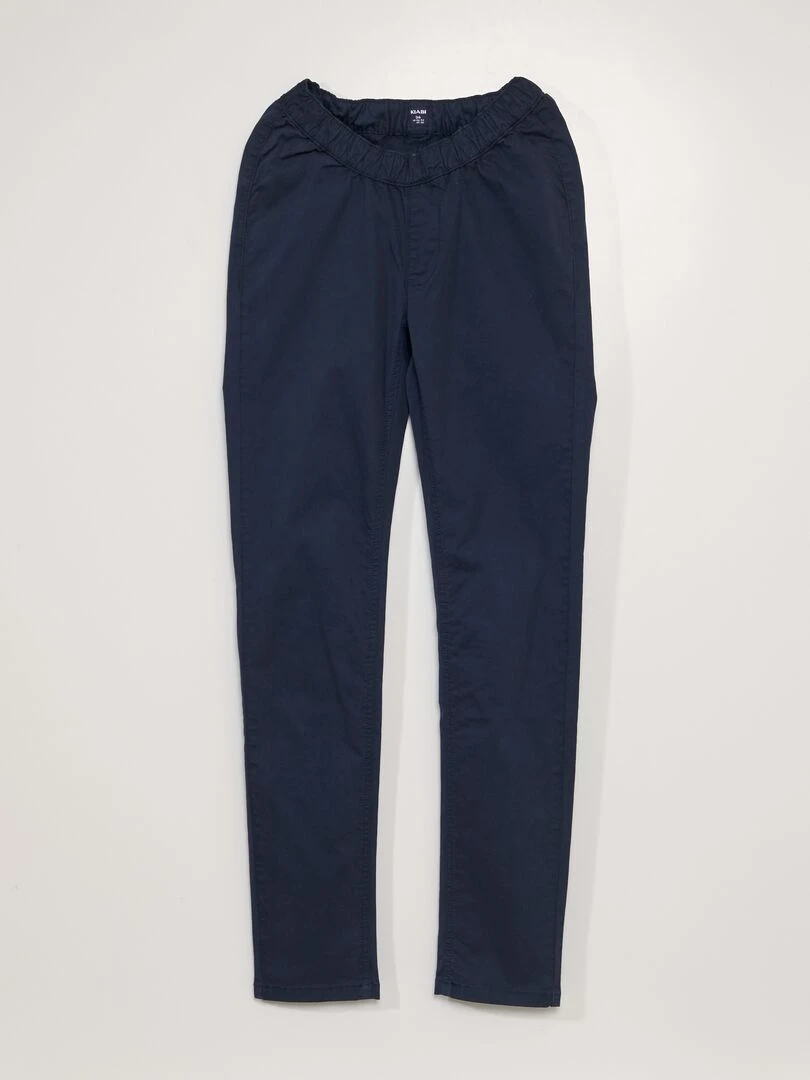 Chino à taille élastiquée   So Easy   Bleu