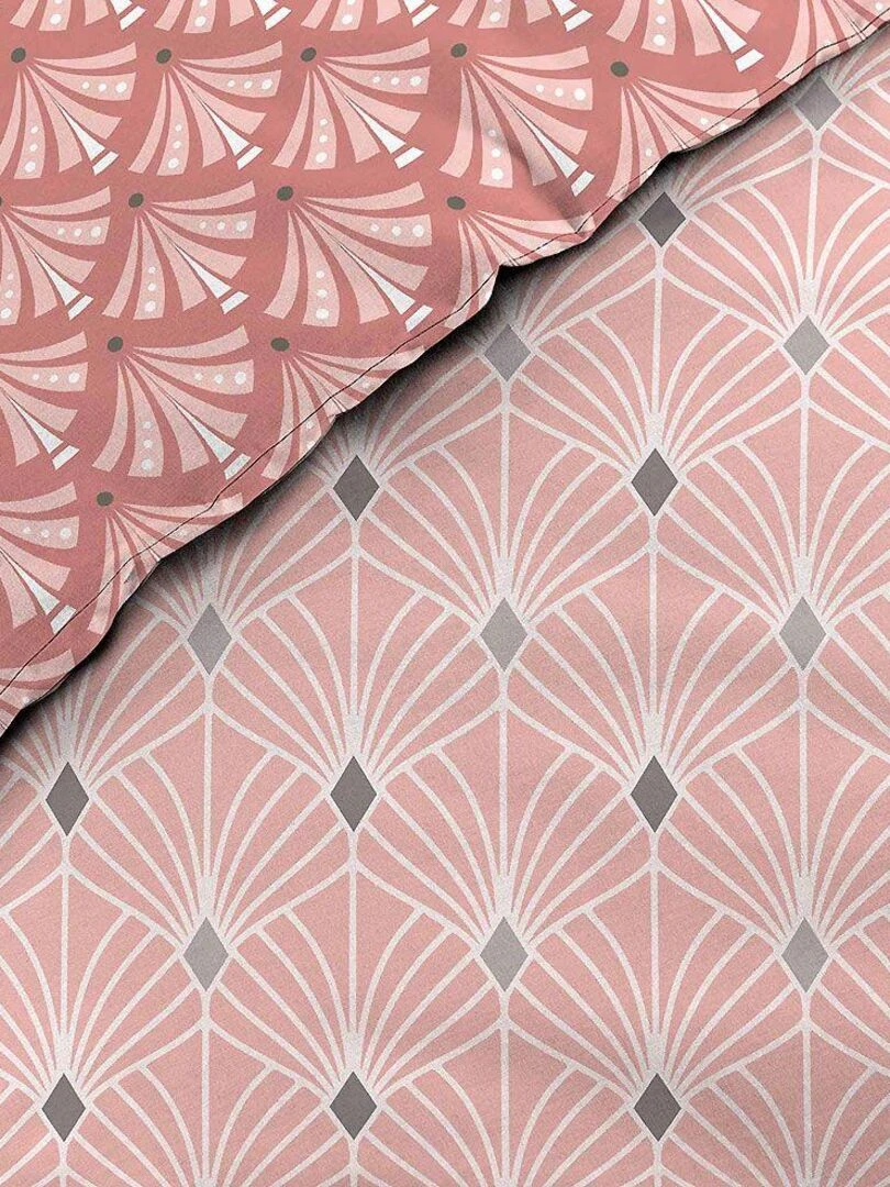 Housse de couette + 2 taies d'oreiller Meloe   Rose