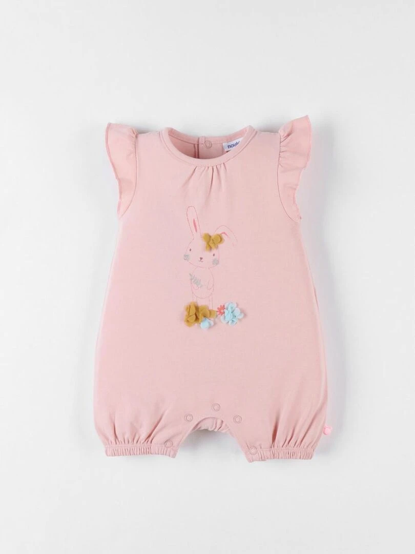 Combishort lapin en jersey Noukie's Rose