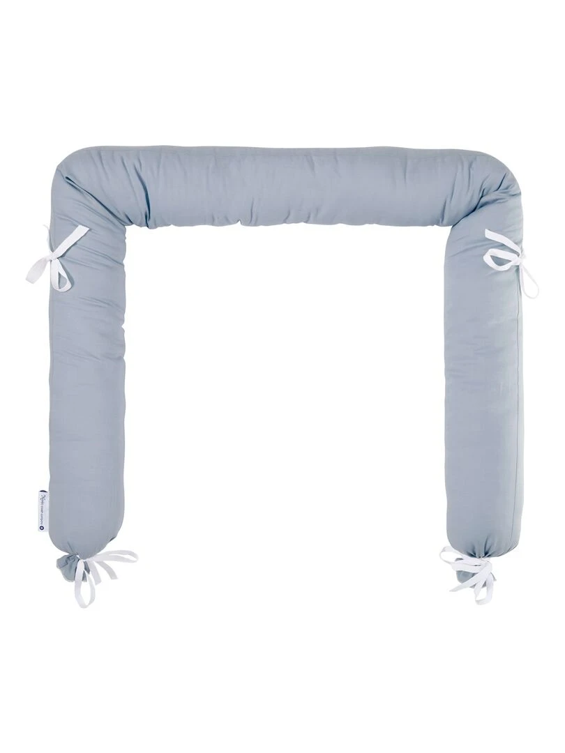 Tour de lit en coton bleu 180 x 9 cm Bleu