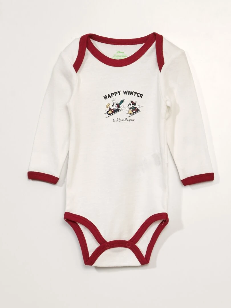 Lot de 2 bodies 'Mickey'   Blanc/rouge/vert