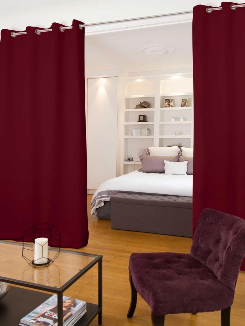 Rideau Séparateur de Pièce "MOONDREAM" Rouge foncé