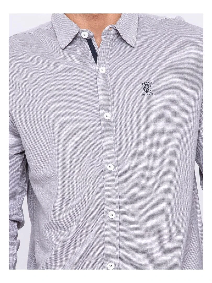 Chemise manches longues pur coton TELDA   Gris