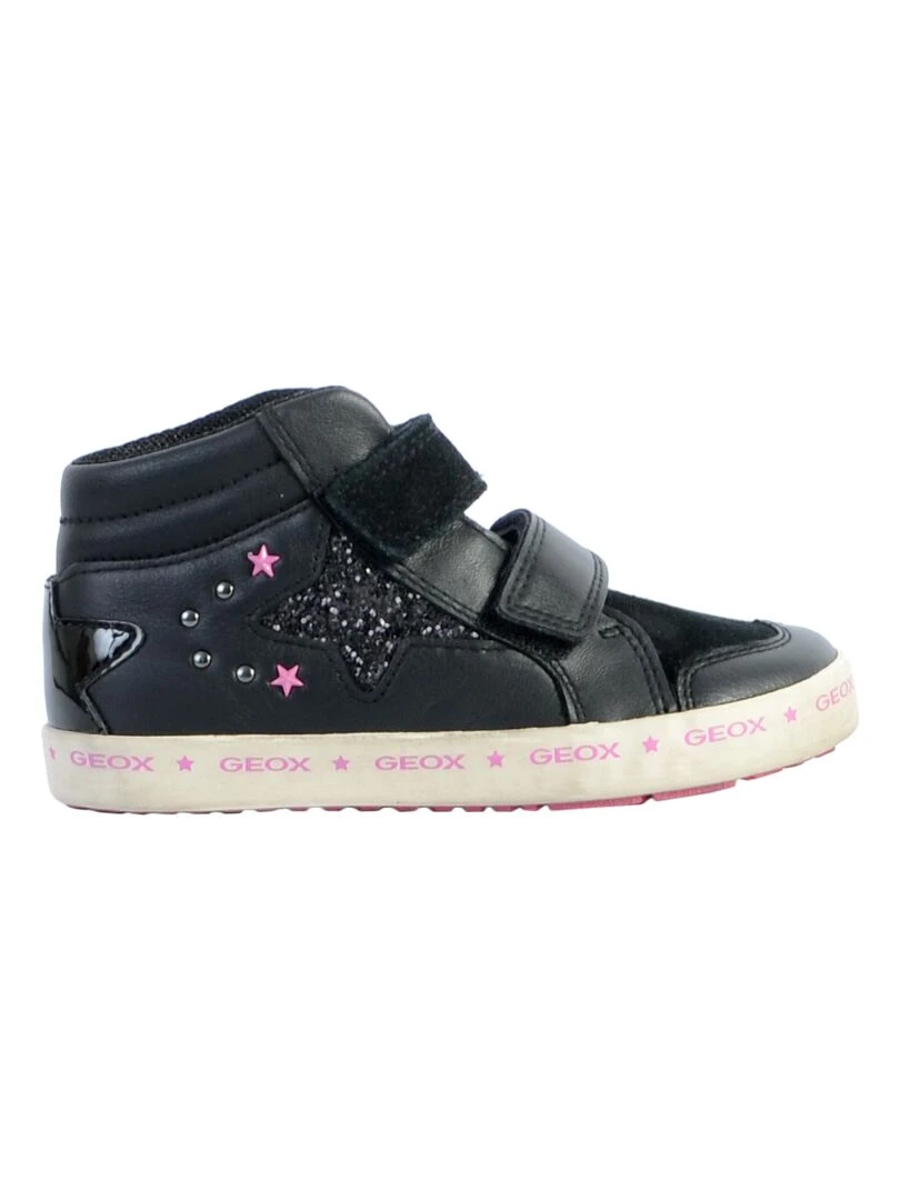 Basket Cuir Geox Enfant Kilwi Noir