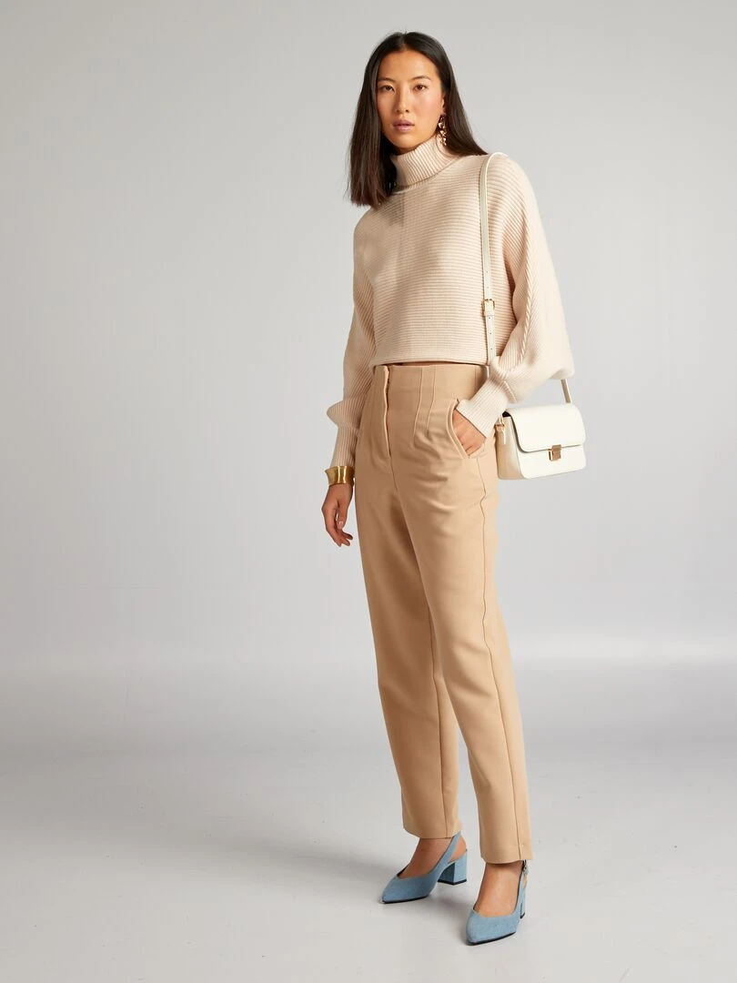 Pull en maille chauve souris   Blanc