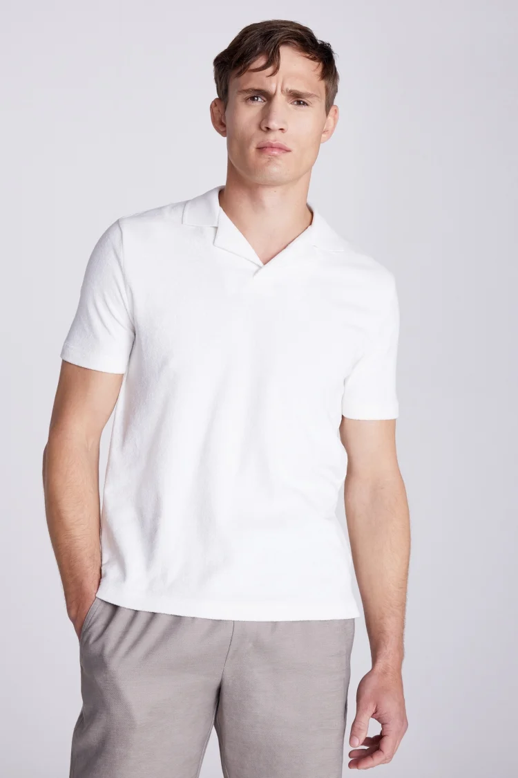 Ecru Terry Towelling Skipper Polo Buy Online at Moss