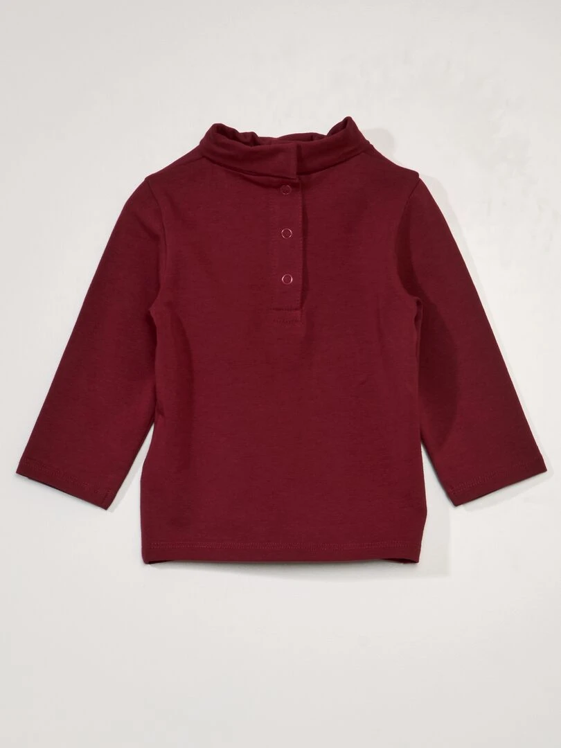 Sous pull en jersey à col montant   Rouge