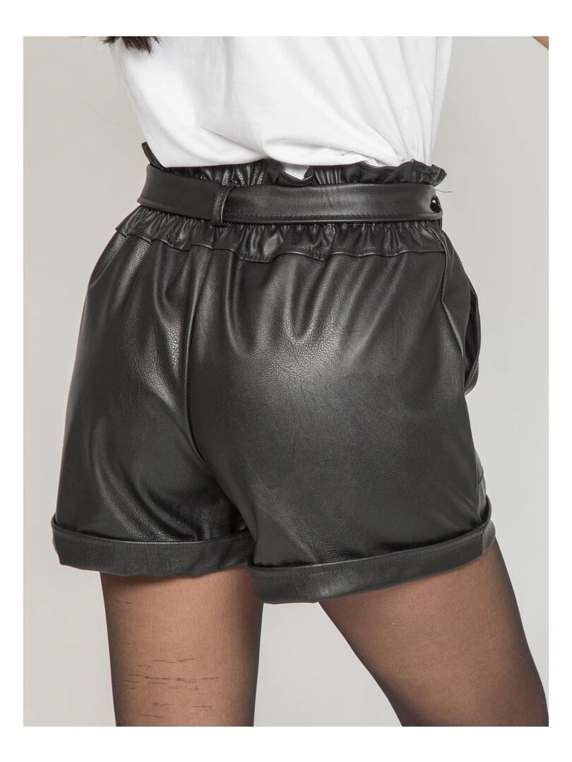 Short similicuir XATEN   Noir