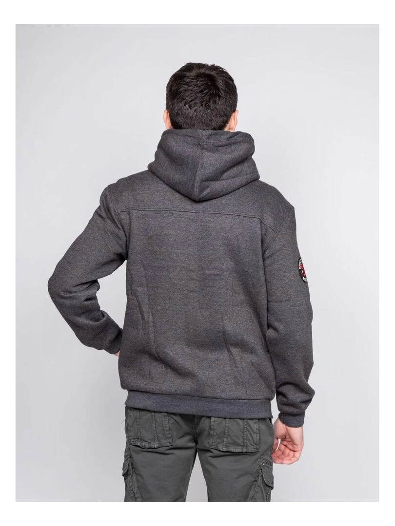 Sweat zippé capuche WARMUP Gris
