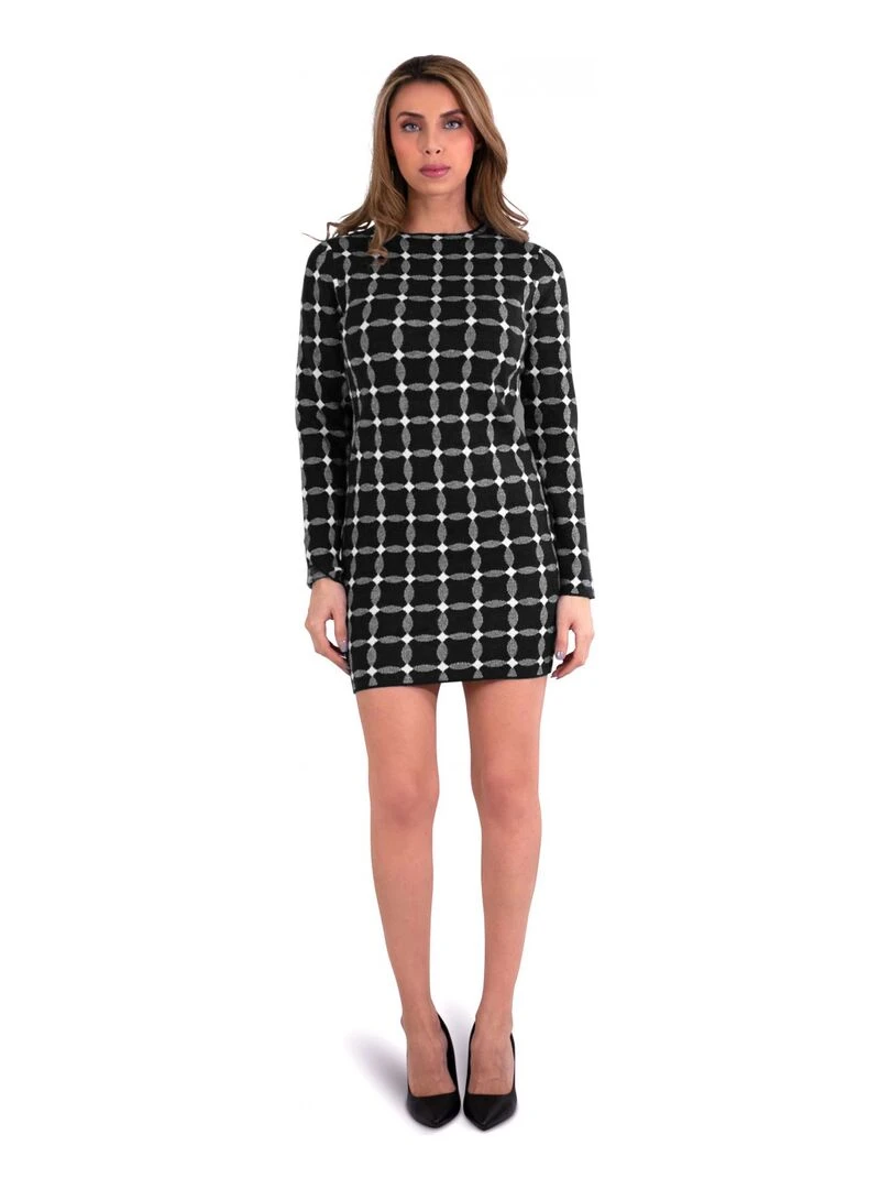Robe Pull à motifs Kebello Noir Noir