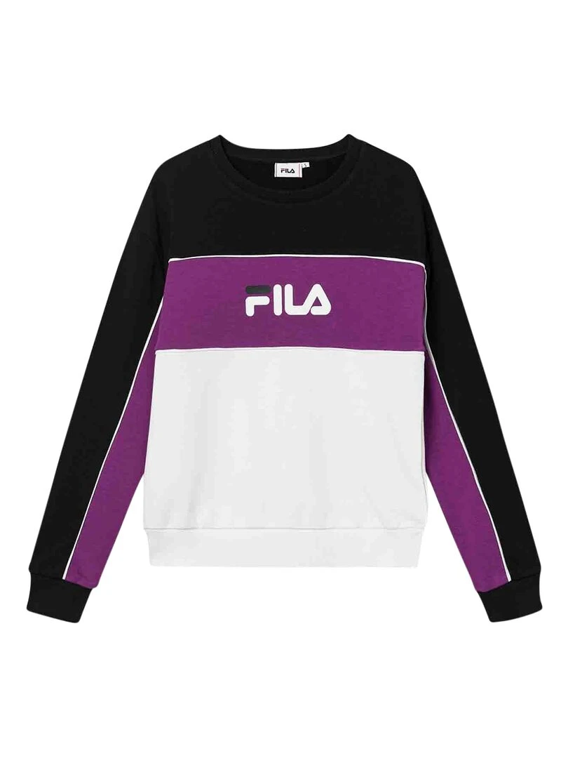 Sweatshirt 'Fila' 'Amina Blocked Crew Sweat' Blanc
