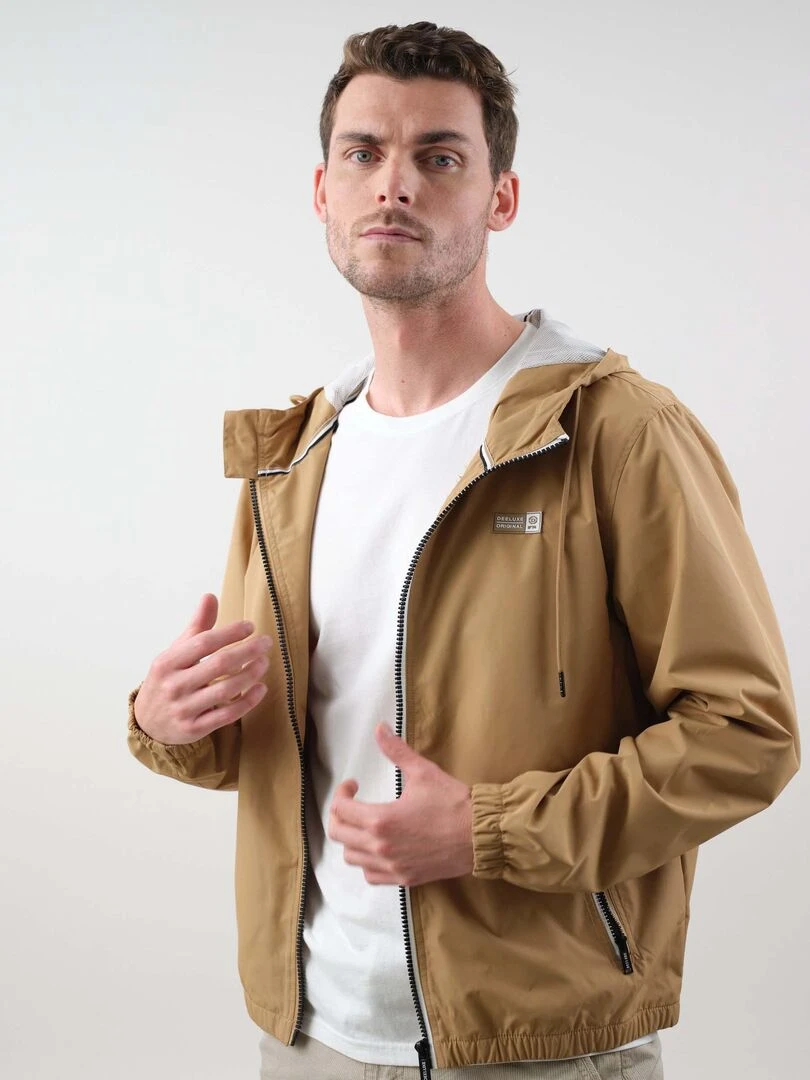 Blouson homme avec capuches doublée 'Deeluxe'   Marron caramel