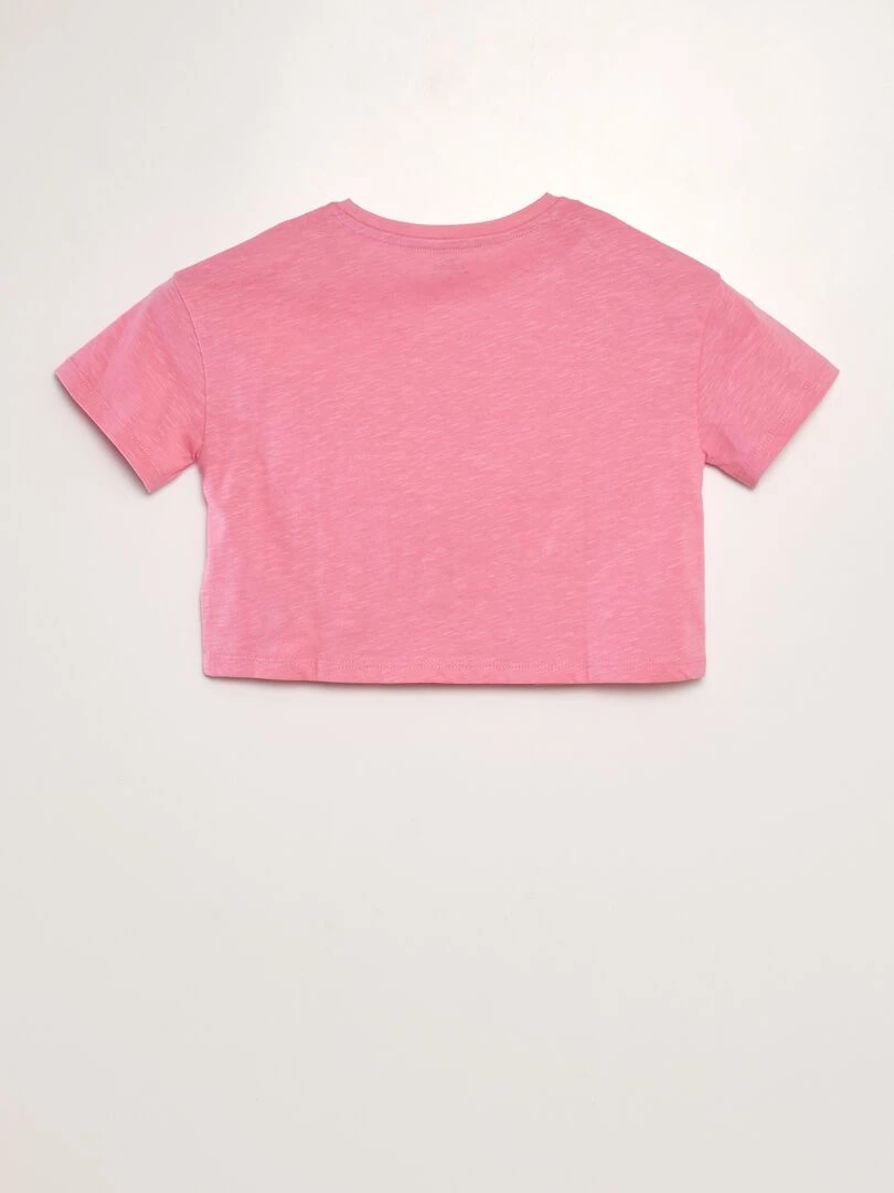 T shirt crop top 'Minnie'   Rose