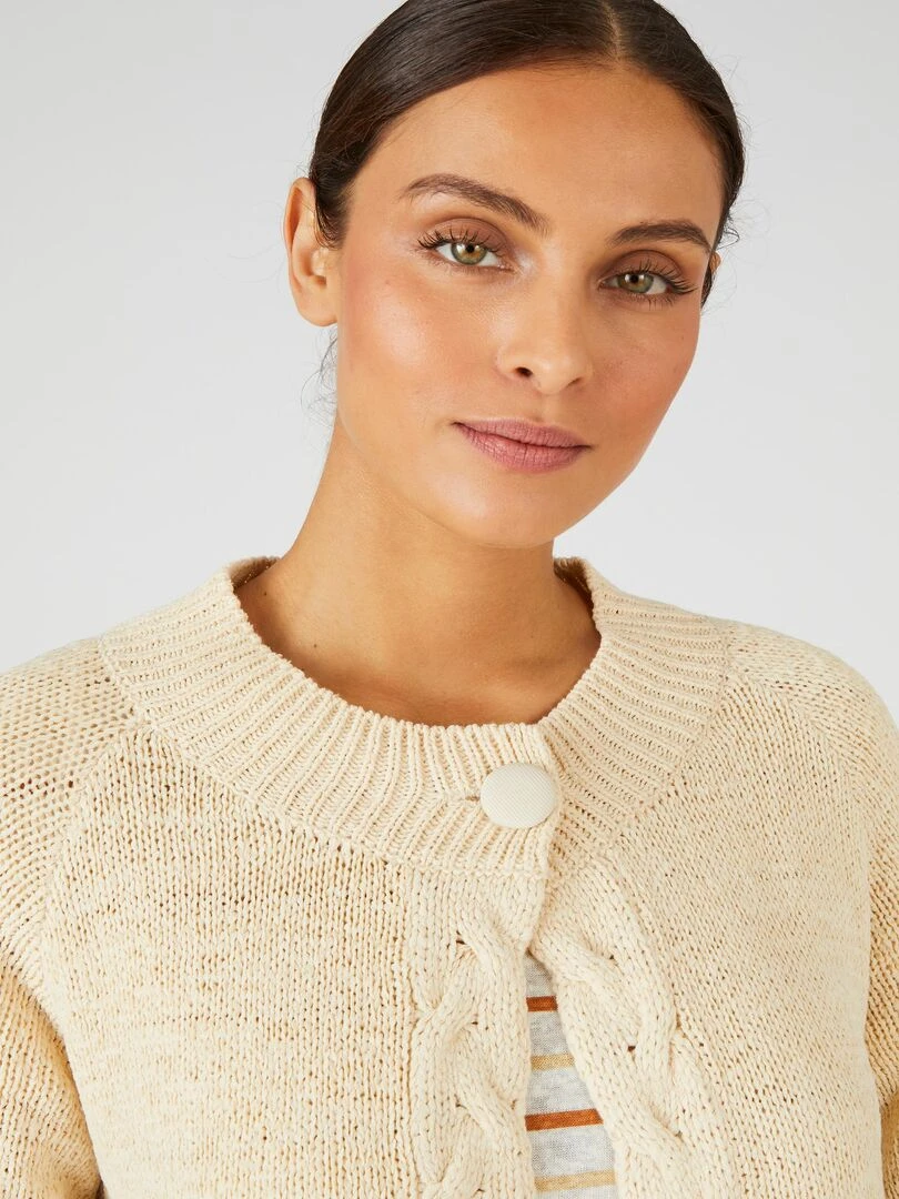 Gilet boléro manches 3/4   Damart   Beige