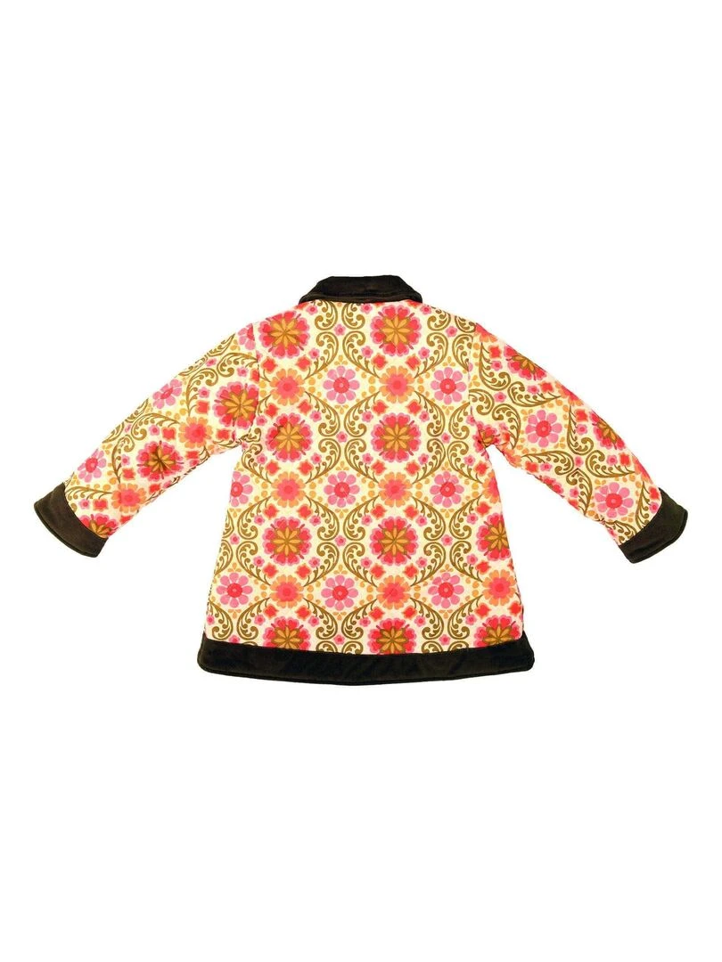 Manteau court   fleuri   CAPUCINE   'LA FAUTE A VOLTAIRE'   Orange