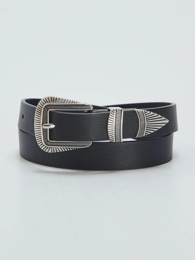 Ceinture style western Noir