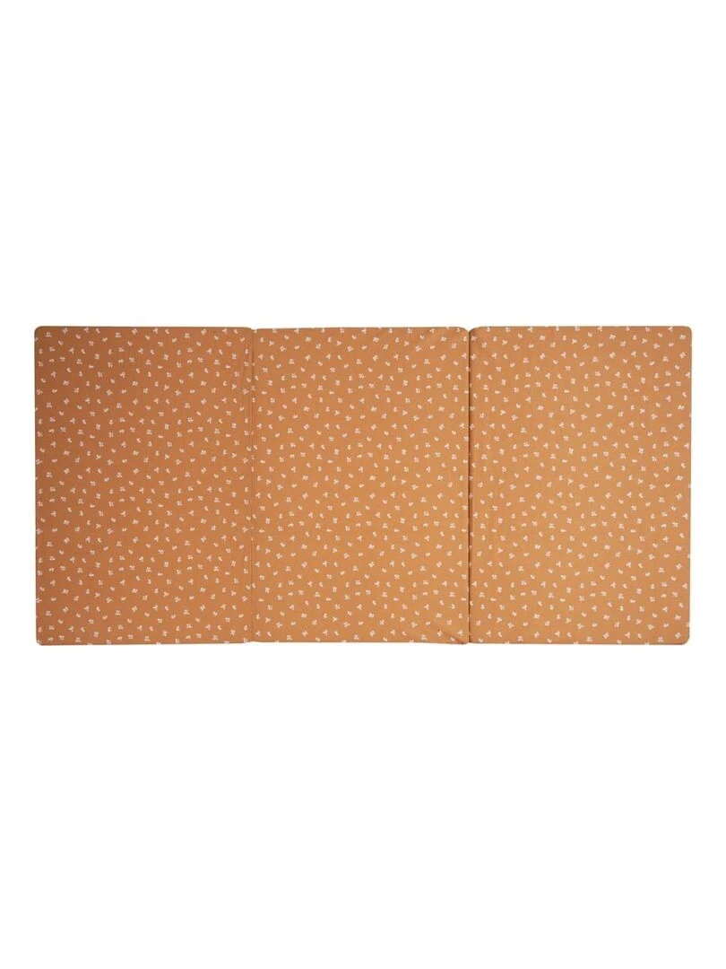 Candide   Matelas bébé pliant 3 parties 60x120cm camel fleuri   Marron caramel