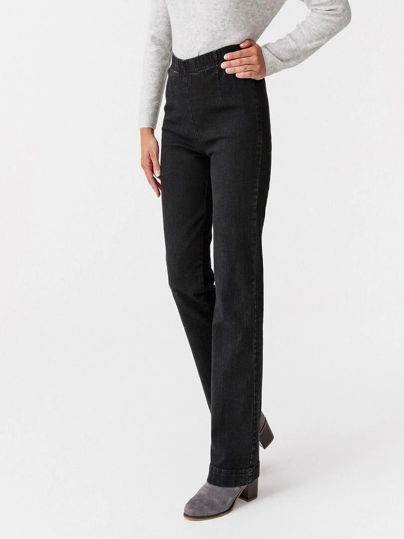 Jean effet ventre plat extensible Damart Noir