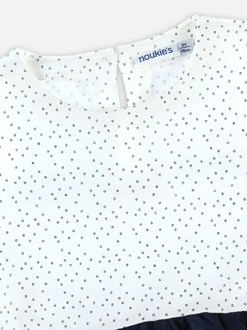 Robe bi matière  blanc/bleu marine   Noukie's   Blanc