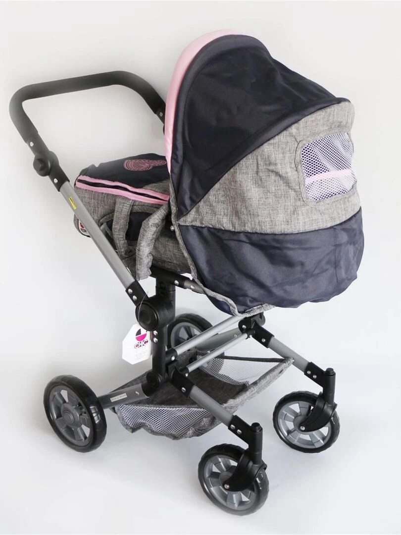 Poussette de poupée combinée JARA gris bleu foncé   N/A