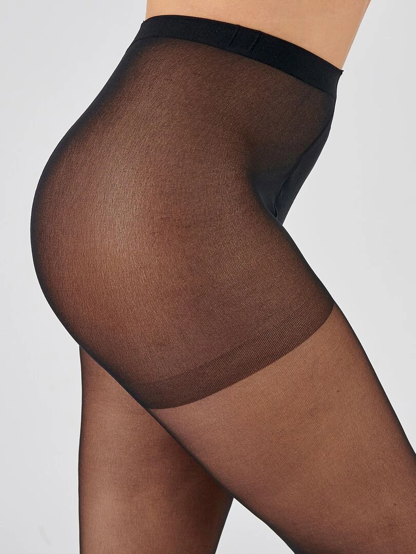 Lot de 4 collants mousse 20 deniers spécial "hanches fortes".   Damart   Noir