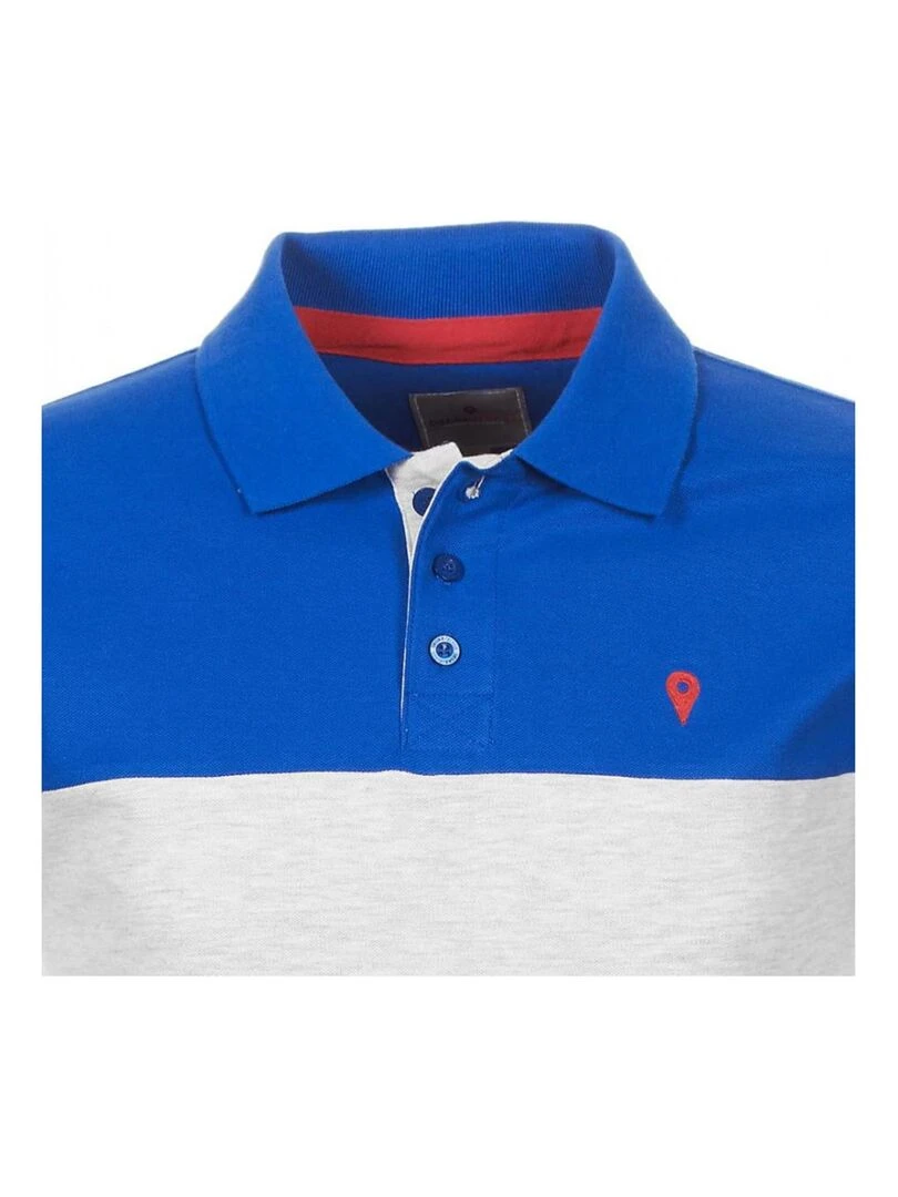 Polo manches courtes homme CALOSTE   DEGRE CELSIUS   Bleu Gris