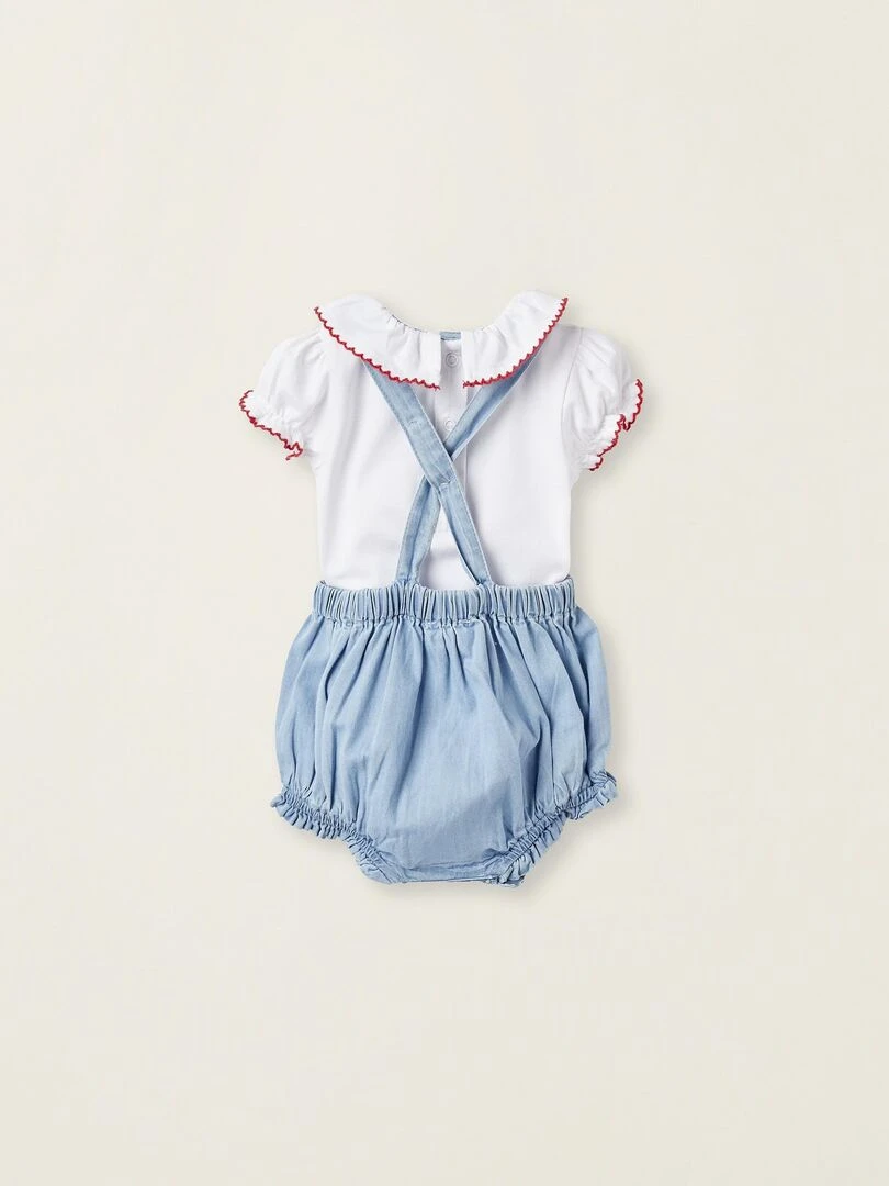 Body + Combinaison pour Nouveau Née ATLANTIC COMPANY Blanc