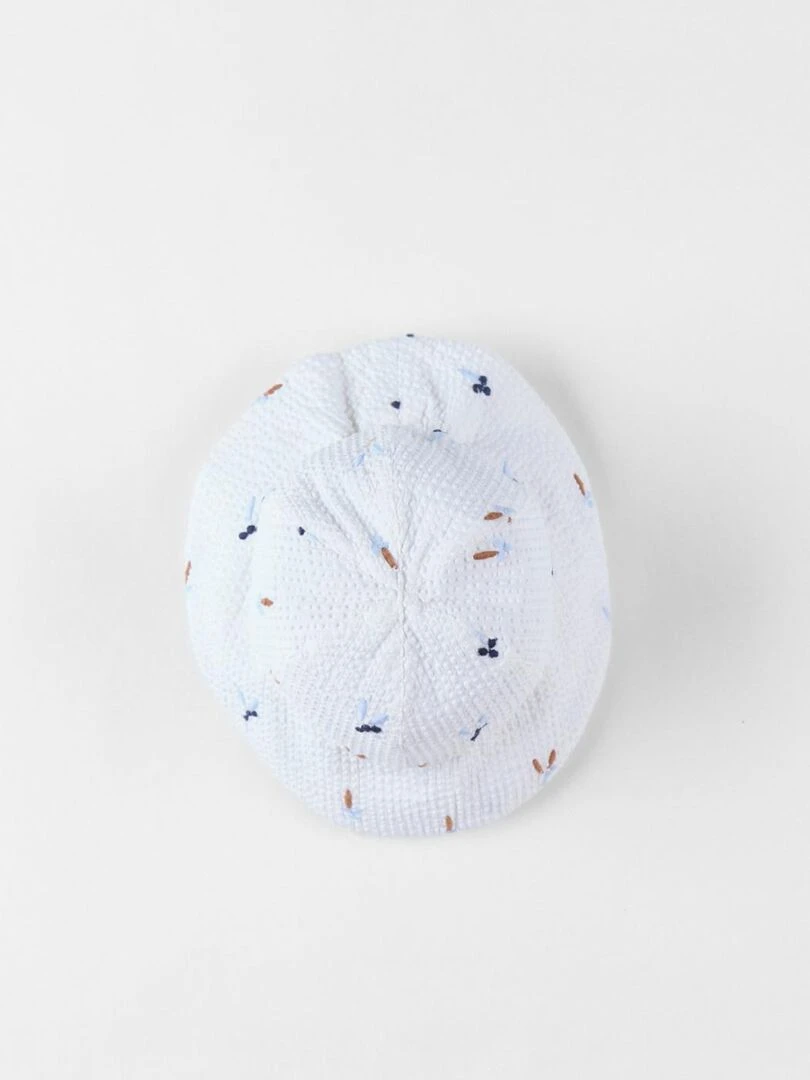 Chapeau imprimé végétal Noukie's Blanc