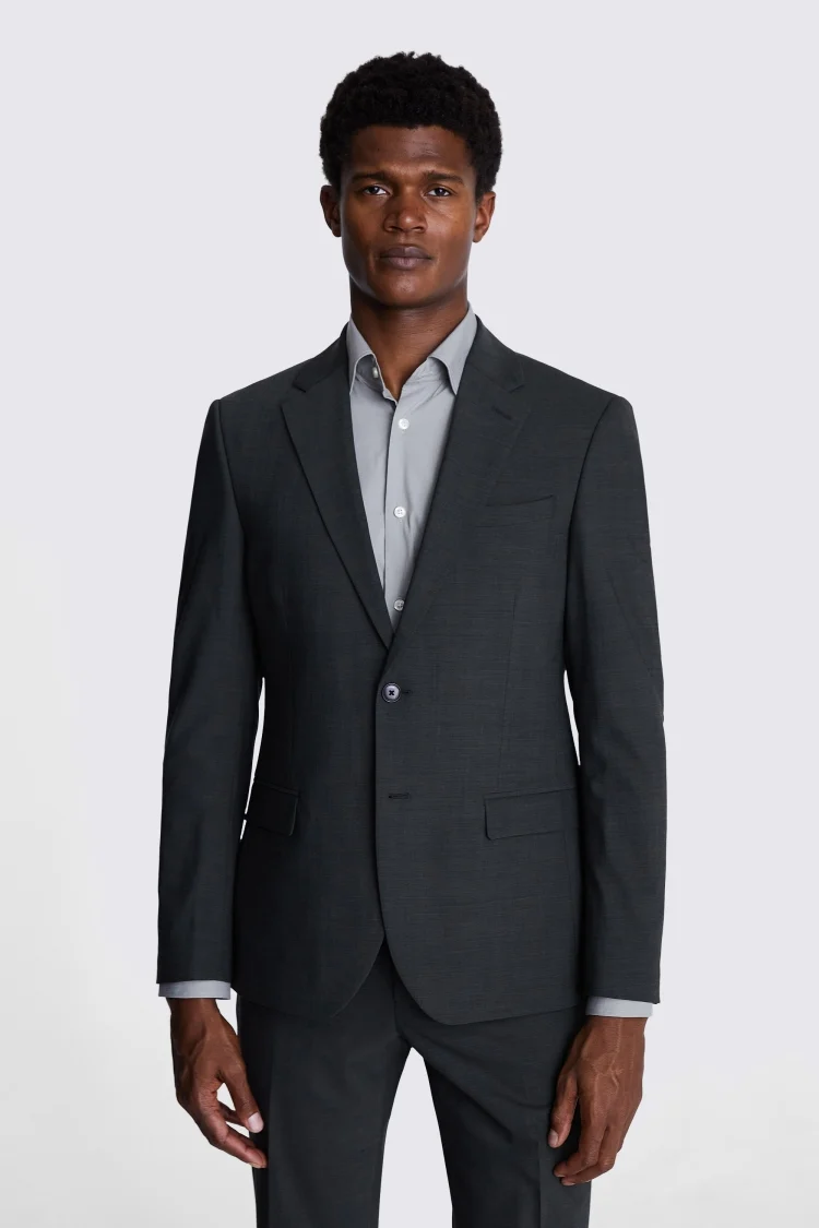 Regular Fit Grey Check Performance Jacket     Buy Online at Moss