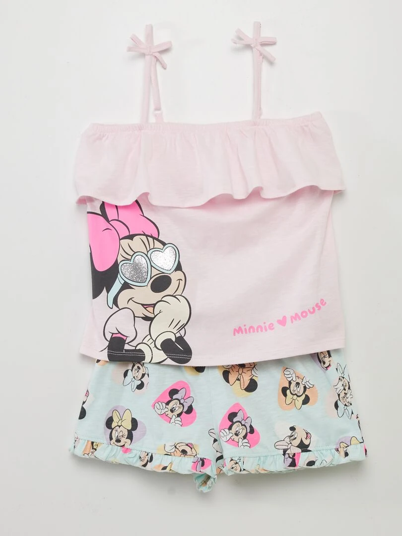Ensemble top + short 'Disney' Rose