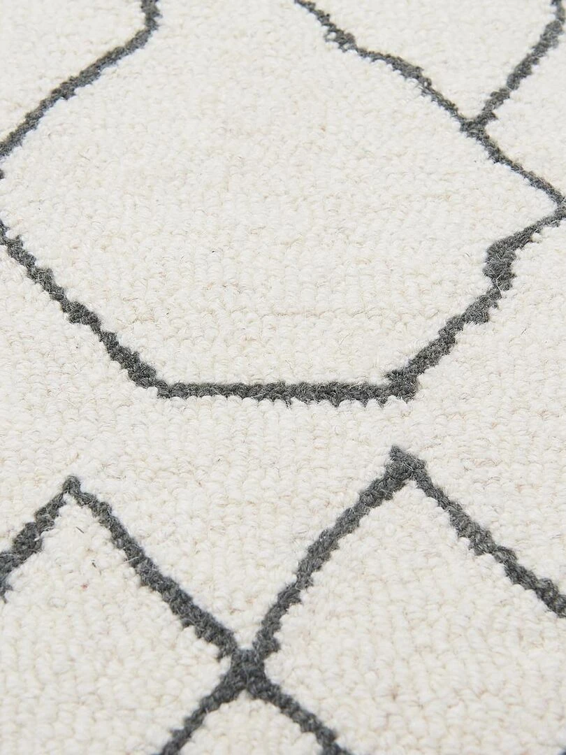 Tapis salon tufté main en laine BERLI Care&Fair   Ecru