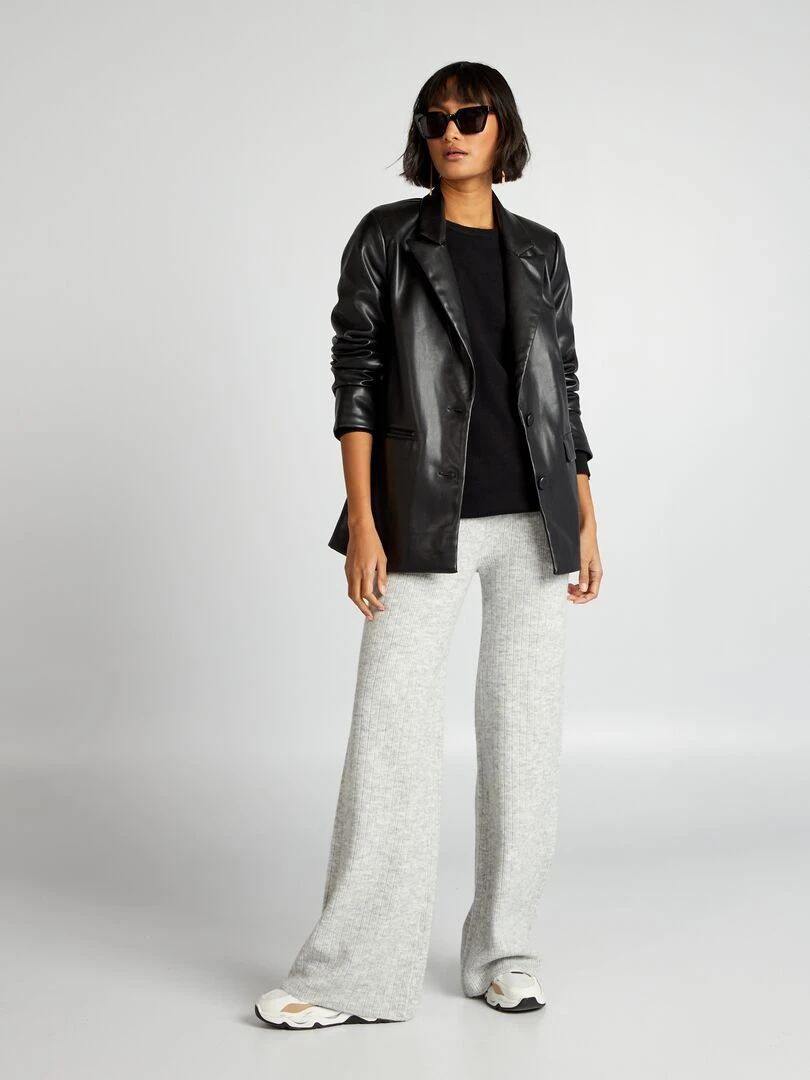 Pull fin coupe longue Noir