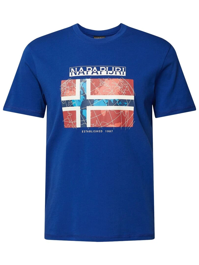 Tee Shirt Napapijri S Guiro Bleu