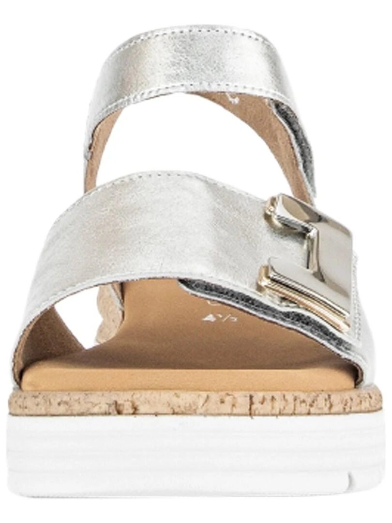 Sandale Compensé Cuir Gabor Lamina   Gris