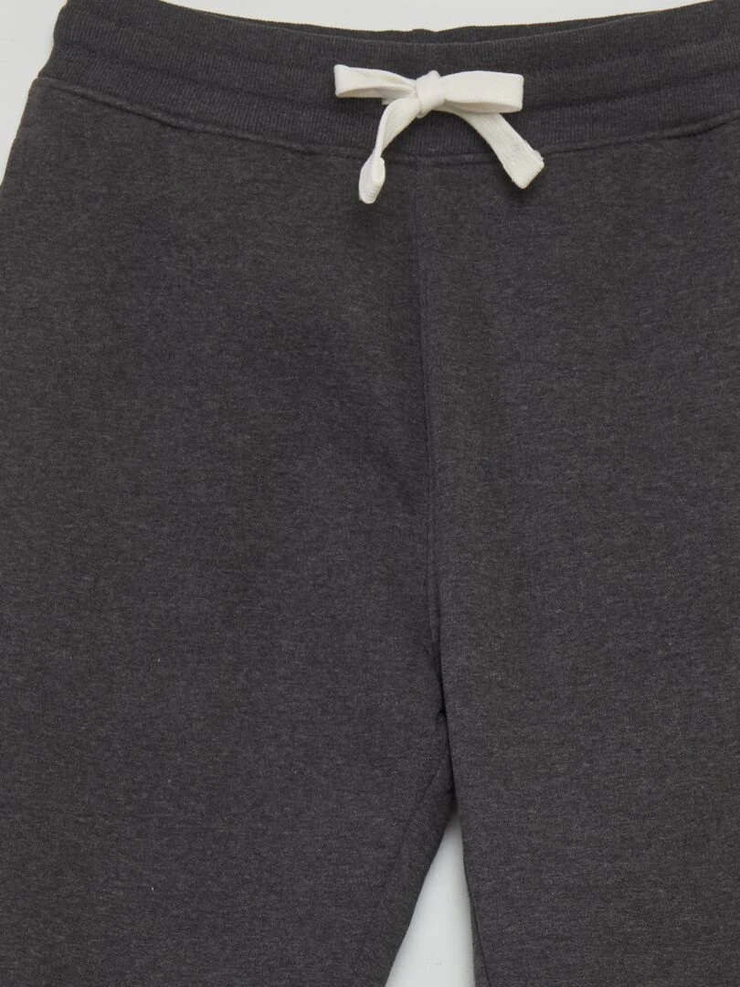Pantalon uni en molleton   anthracite