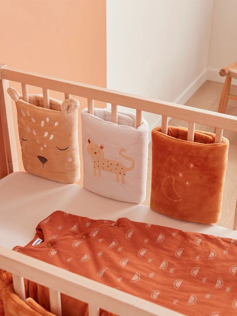 Protège barreaux pour lits et parcs bébé multicolore Beige