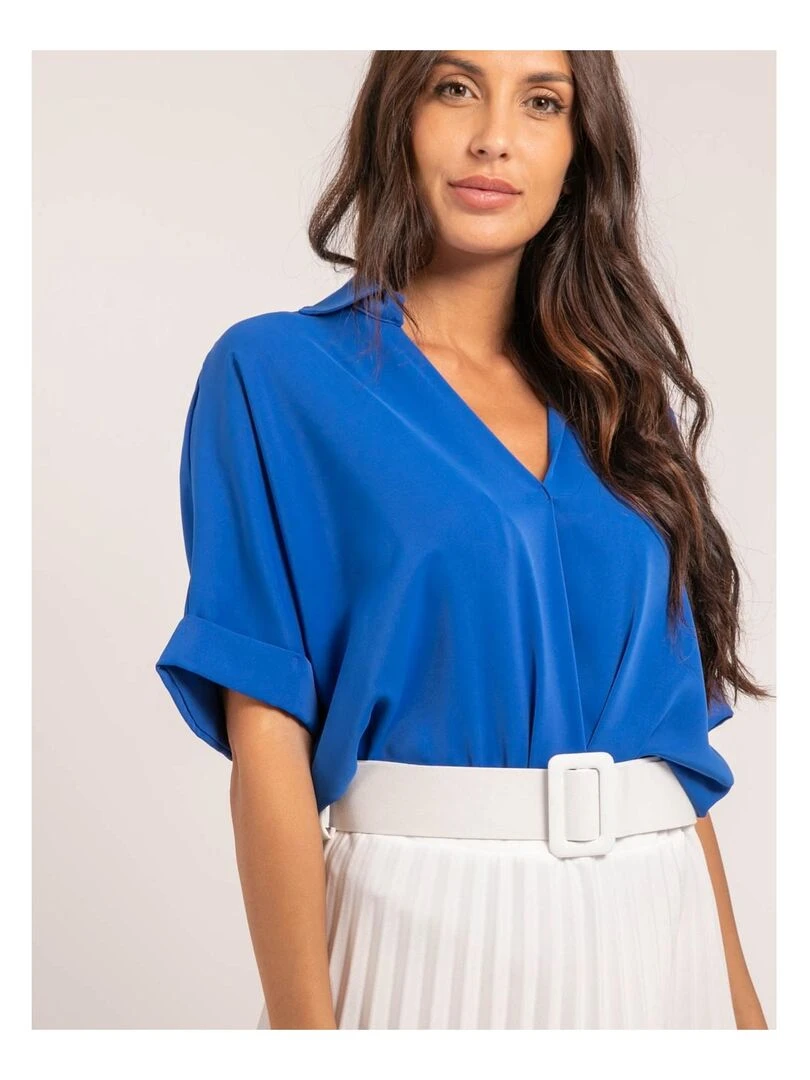 Blouse fluide OURIA   Bleu roi