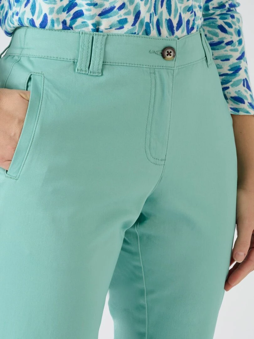 Pantalon chino Damart Vert anis