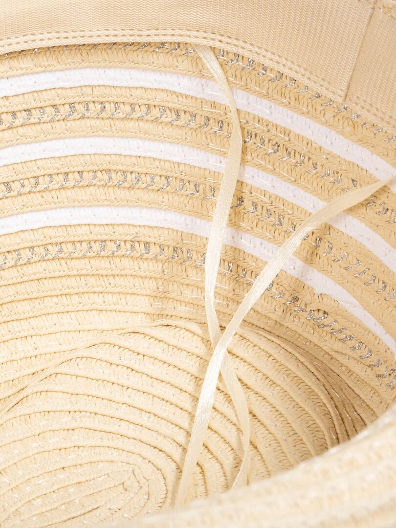 Isotoner Chapeau Femme Trilby Rayé Blanc