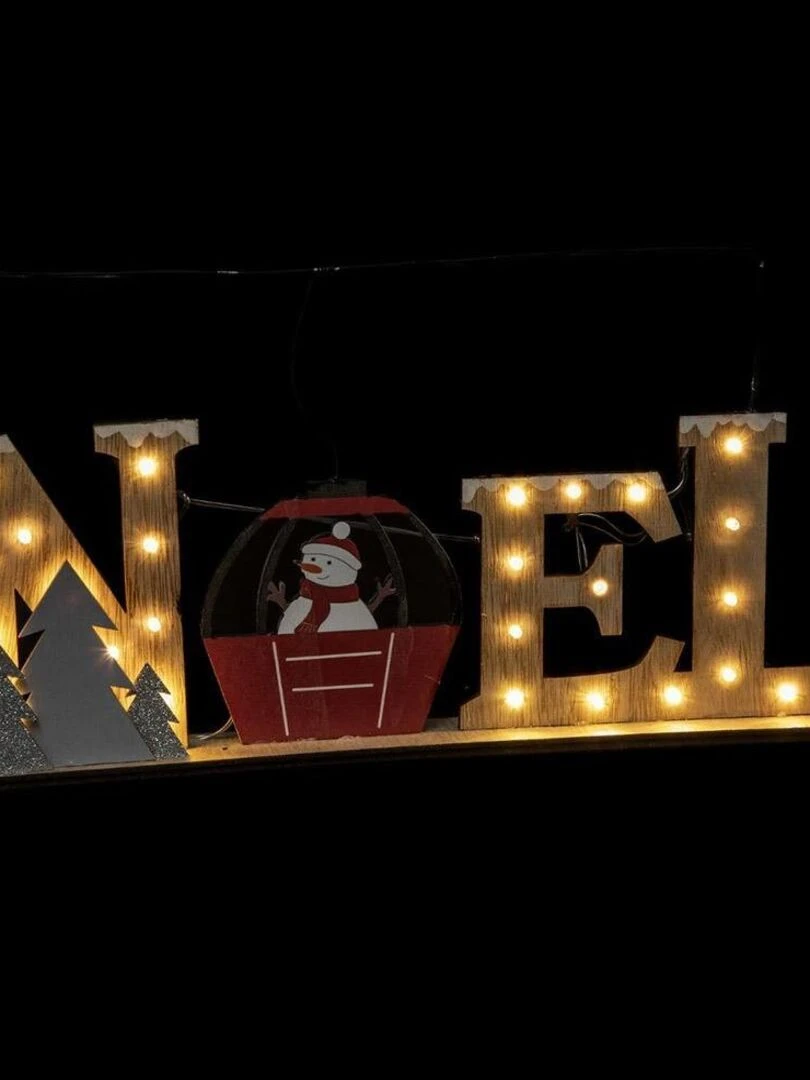 Décoration lumineuse LED N O E L Marron